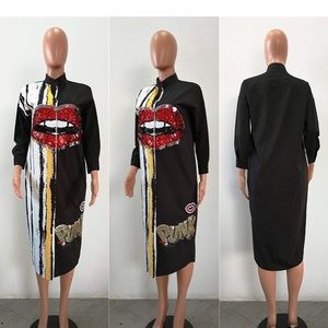 Sexy Graphic Long Sleeve Blouse Top